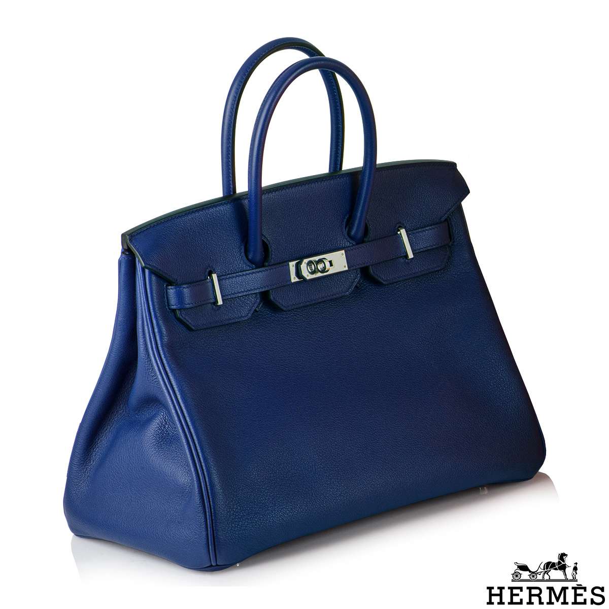 Rare Hermes Blue Sapphire Taurillon Novillo Sea Surf & Fun Birkin